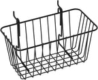 11.8" L x 5.9" D x 5.9"H - 6 pcs Black Wire Baskets for GridWall and SlatWall - Merchandiser Baskets,Grid wall Shelves Hanging Wire Basket Multi Function Storage Organizer