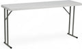 Flash Furniture Kathryn 5' Rectangular Plastic Folding Table, Long Plastic Foldable Table for Indoor/Outdoor Events, White