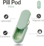 Keychain Pill Holder Single Pack – Lightweight Magnetic Pill Organizer for Daily Medication Storage, Portable Micro Pill Case for Travel, Durable and Discreet (Mint)