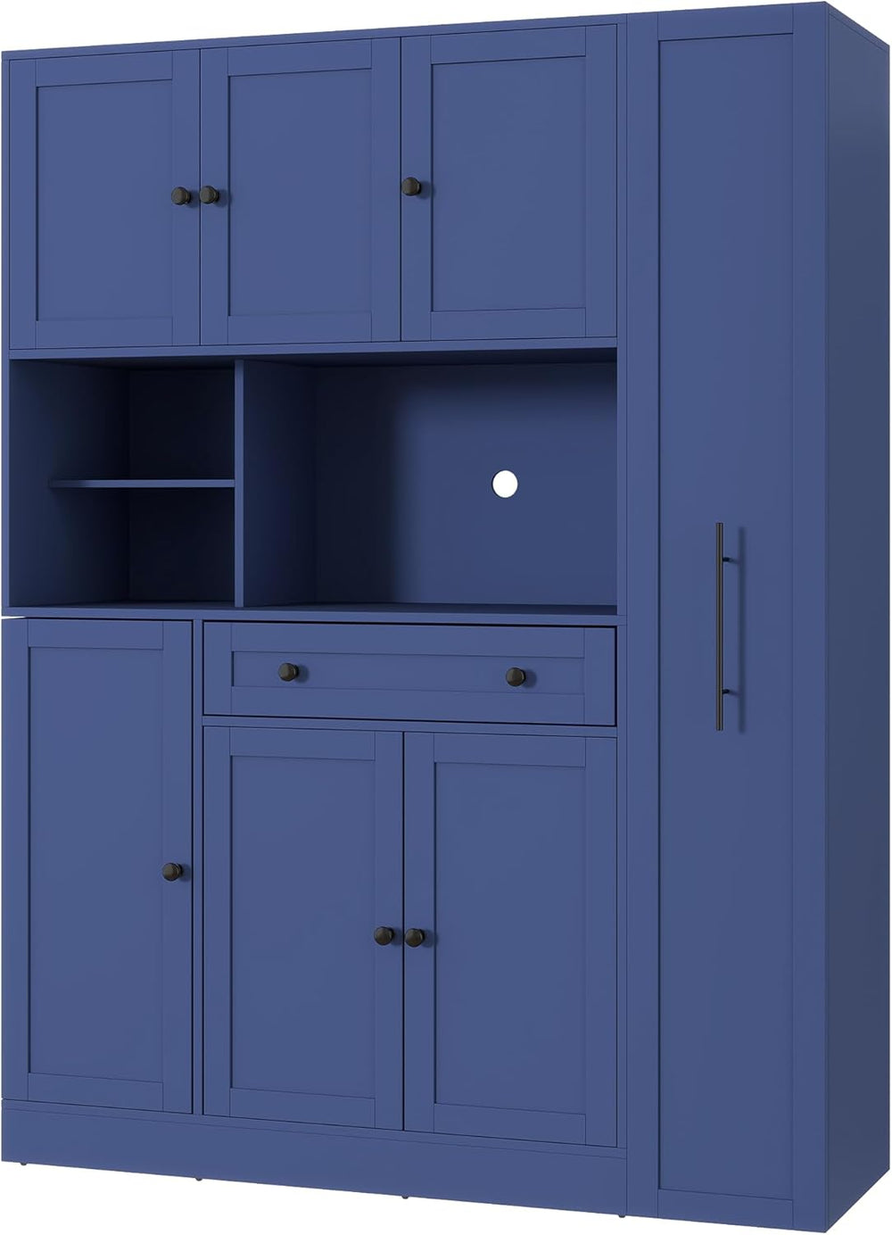 LUMISOL 70" Farmhouse Kitchen Pantry Storage Cabinet with Pull-Out Shelf...