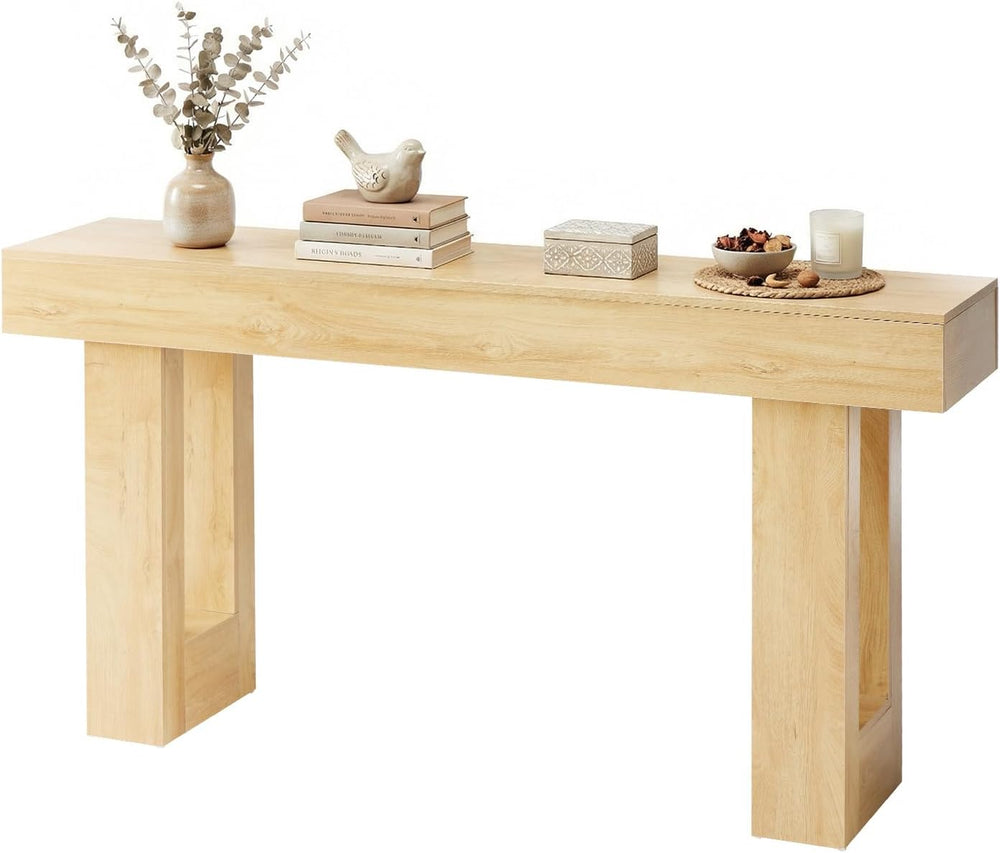 DUMOS 63" Long Narrow Farmhouse Console Table for Entryway | Entryway Ta...
