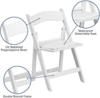 2 Pack Kids White Resin Folding Event Party Chair