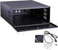 Kenuco White Heavy Duty 16 Gauge Steel DVR Security Lockbox with Fan (BK 18'' X 17.9'' X 4.96'')