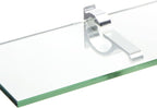 Spancraft Glass M-6x27-Chrome Monarch Glass Shelf, Chrome, 6" x 27"