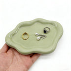 Small Trinket Dish Jewelry Tray for Women, Cute Ceramic Cloud Tray, Jewelry Ring Holder Dish for Keys, Candles, Perfume, Vanity Nightstand Decor Jewelry Plate Bowl, Friendship Birthday Gifts for Mom