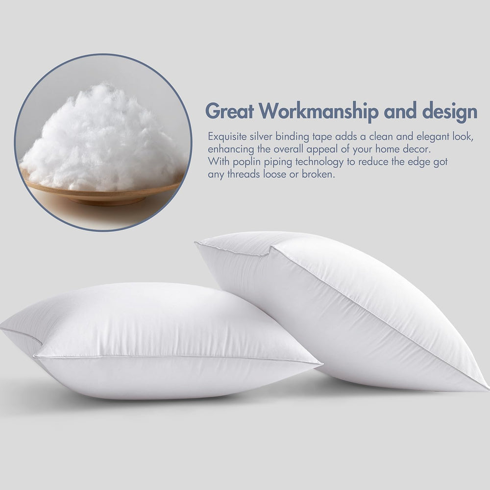 MIULEE 22 x 22 Pillow Inserts (Set of 2) -Decorative Throw Pillows for Sofa C...