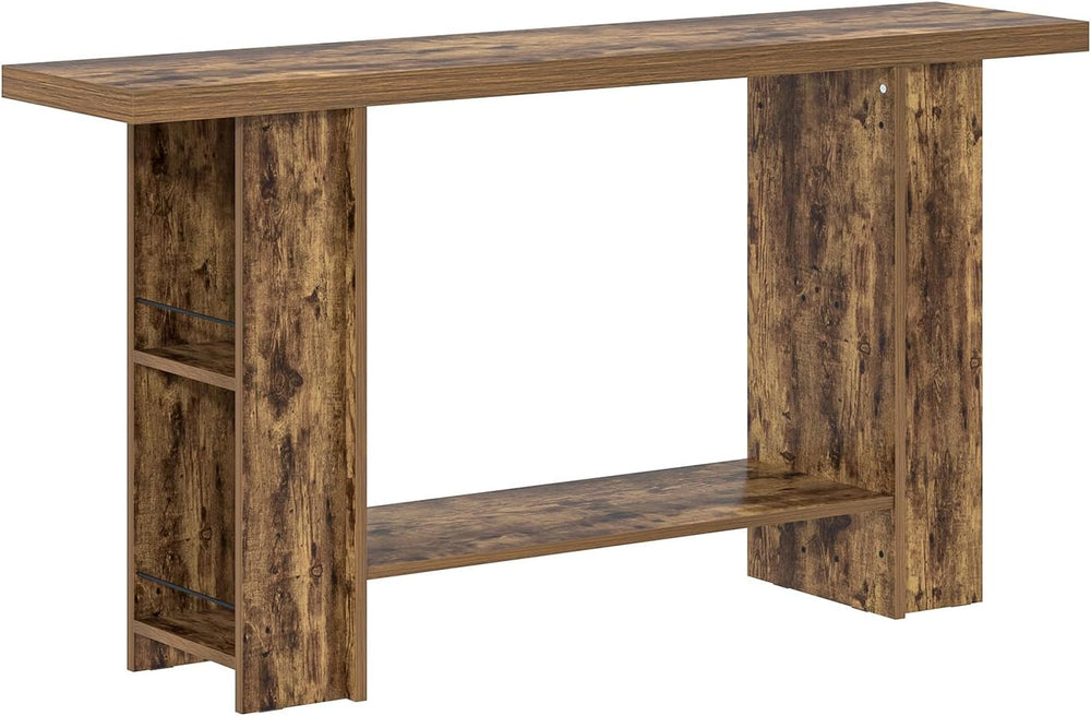 FOLUBAN Console Table for Entryway, Farmhouse Sofa Table with Side Storage fo...