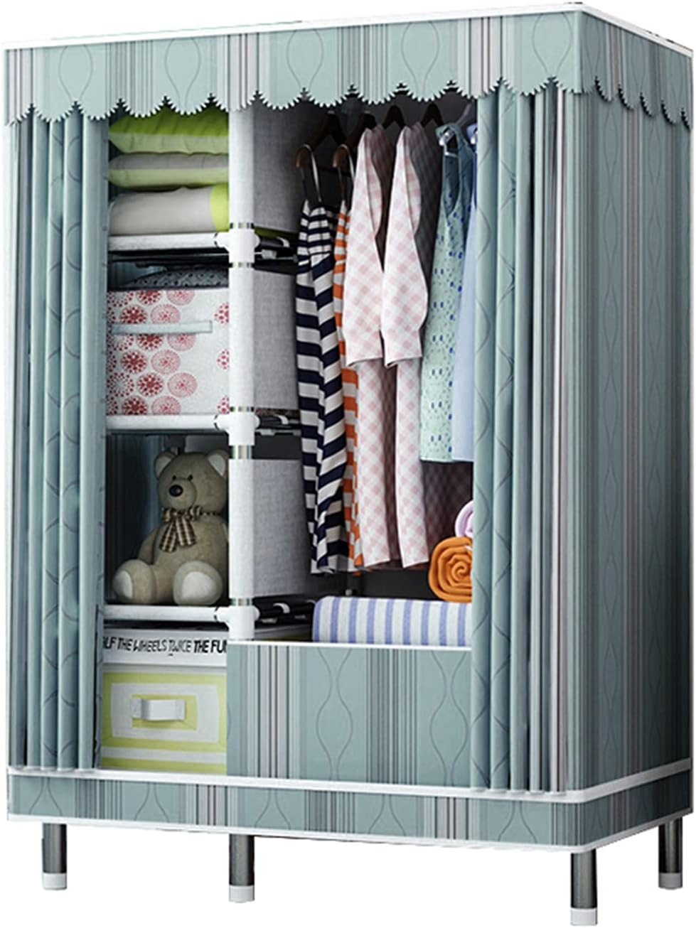 Creativity Assemble Cloth Hangers Stable Open Home Wardrobe Partition Storage...