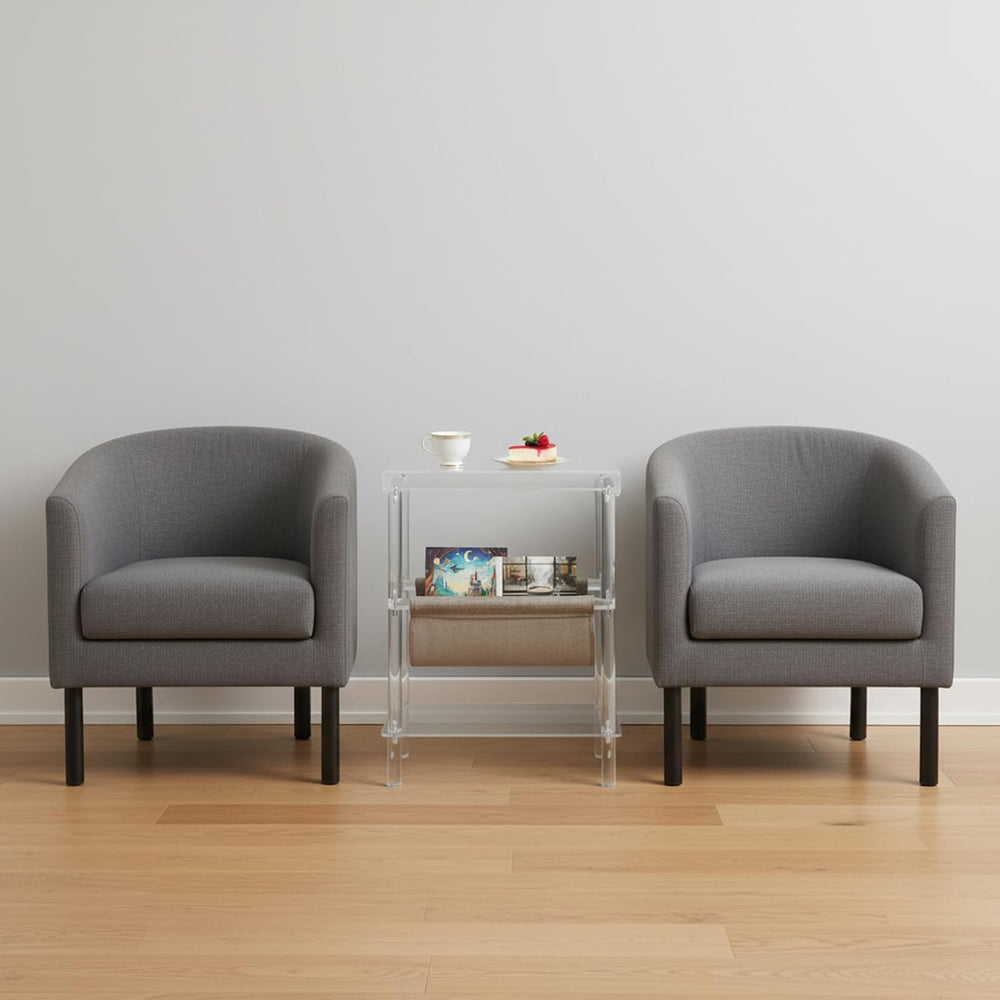 Acrylic Narrow Side Table for Small Spaces, 7" W×23.9" H x 15.7&quo...