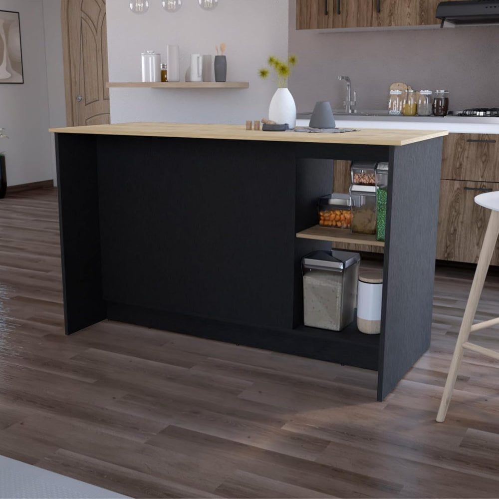 Hassyee Fashionable and Minimalist Style Fixed Kitchen Island, Equipped with ...