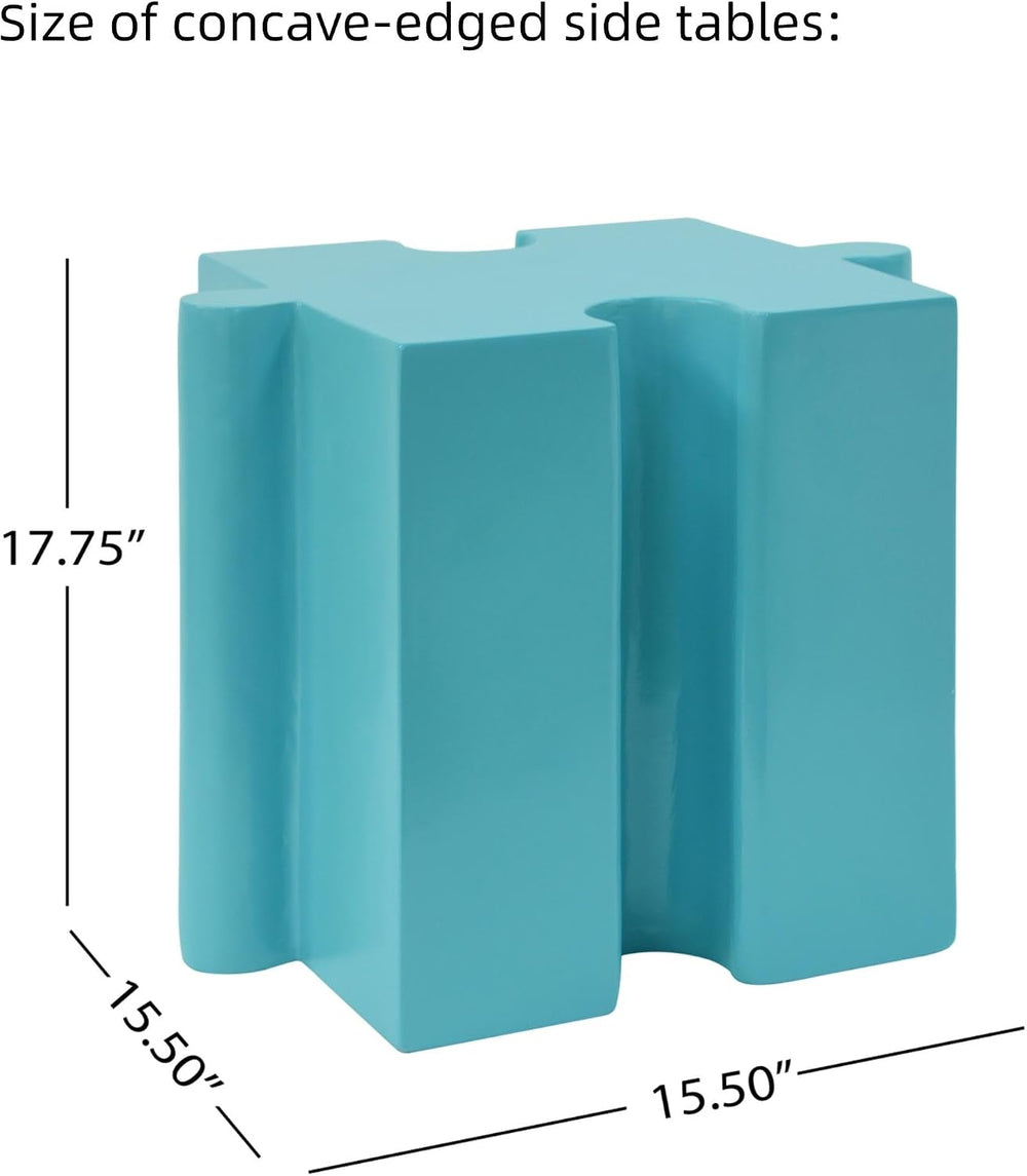 Merax 3 Piece Puzzle-Like Side Accent Table Set, Modular Accent Tables with I...