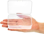 SATINIOR 24 Packs Small Clear Plastic Beads Storage Containers Box with Hinged Lid for Storage of Small Items, Crafts, Jewelry, Hardware (3.7 x 2.5 x 1 Inches)