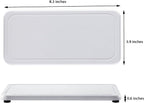 2 Pcs Water Absorbing Stone Trays, Kitchen/Bathroom Sink Soap Dish, Diatomite Tray Used for Hand Soap & Cosmetic Bottles in The Modern Home, 4" W x 8.3" L, White