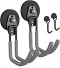 3-H Heavy Duty Magnet Garage Hooks 2 Pack, J Shape Strong Magnetic Hooks for Hanging Cordless Power Drill, Utility Magnetic Tool Holder for Metal Cabinet, Steel Pegboard, Toolbox, Garage(Grey)