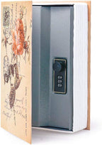 Diversion Book Safe Storage Box (9.5"×6"×2.2"), Dictionary Secret Safe Can with Security Combination Lock, Diversion Book Hidden Safe (Rose-Code)