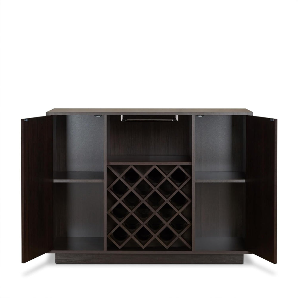 Mid-Century Retro Wine Cabinet, Storage Cupboard for Kitchen Living Dining Ro...