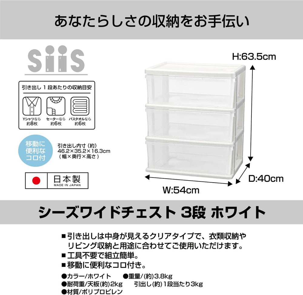 JEJ SIIS UNIT SEASS UNIT (WIDE) Storage Case Chest