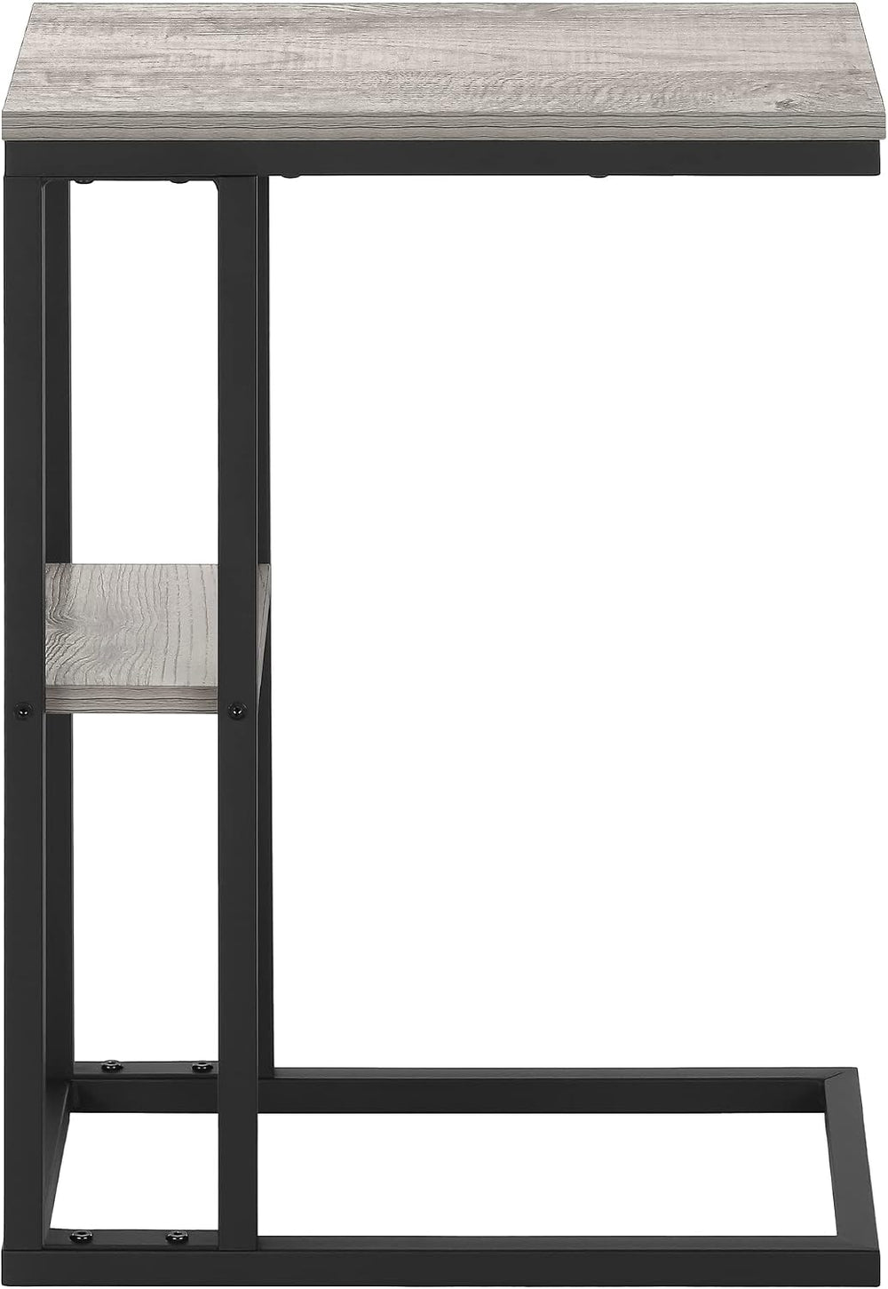 JOSHEN 18" C-Shaped Slide Under Corner End Table, Retro End Table with S...