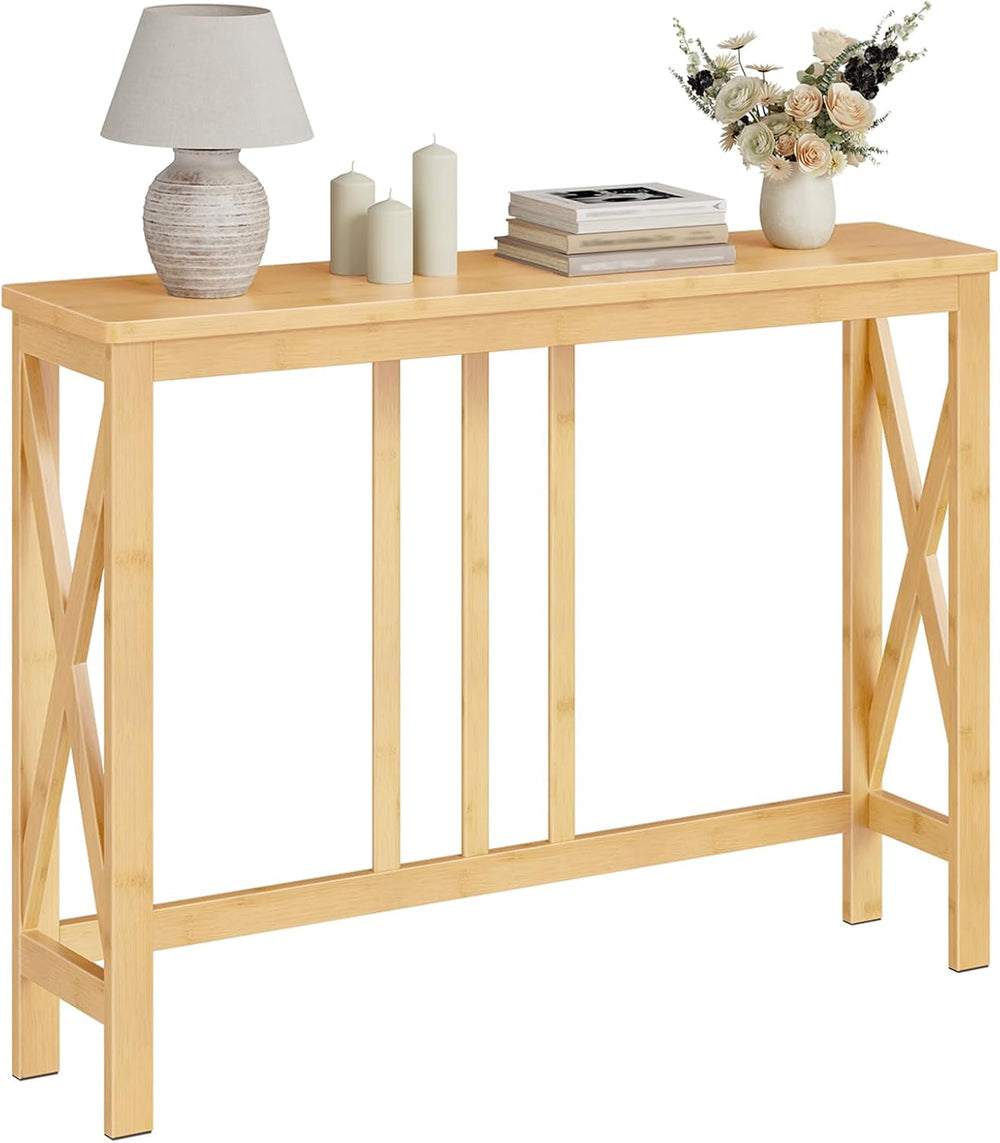 HOOBRO Narrow Console Table, Sofa Table for Entrance, 39.4" Long Entrywa...