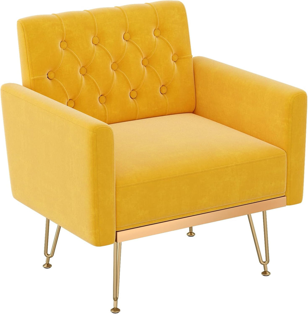 Olela Velvet Accent Chair with Arm for Living Room,Modern Armchair Single Sof...