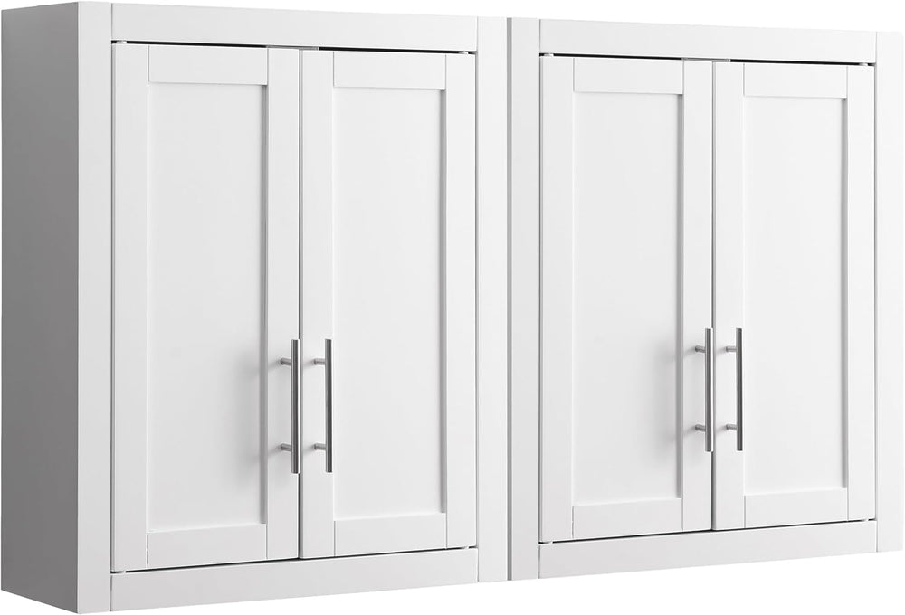 Crosley Furniture Savannah 2-Piece Wall Storage Cabinet, Cabinets for Laundry...