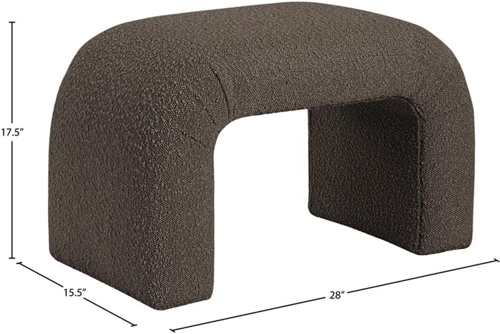Meridian Furniture 169Brown Niagara Collection Modern | Contemporary Boucle F...