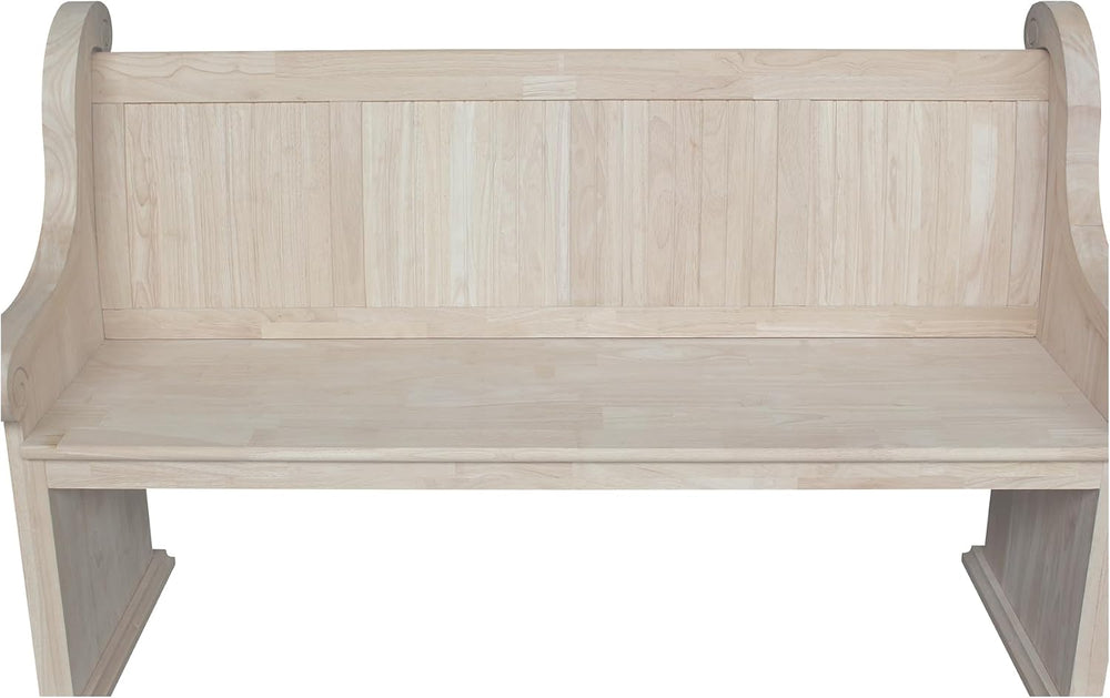 IC International Concepts, Sanctuary Bench, Solid Real Wood, Sturdy Parawood,...