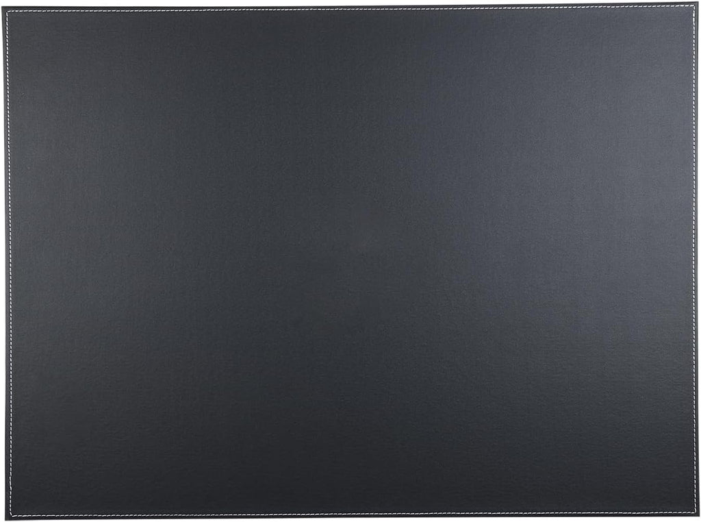 KINGFOM Desk Pad & Mat 24" x 18" Protector Large Mouse Pad PU Leather for Desktops and Laptops (Black)