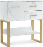 BarberPub Beauty Barber Station, Spa Wall Mount Storage Cabinet, Styling Salon Equipment for Hair Stylist, Bathroom Dresser with Drawers & Shelf 3185 (White)