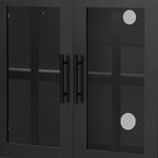 95.5" W Wall Unit Entertainment Center with Bookshelves for TVs up to 80", Modern TV Stand Media Console with Electric Fireplace Cabinets, Adjustable Shelves for Living Room (Black+Brown/F)