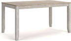 Signature Design by Ashley Skempton Cottage Dining 7 Piece Set – Rectangular Table & 6 Upholstered Chairs | Coastal Chic Meets Farmhouse, Whitewash