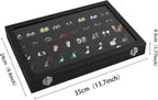Wudygirl Jewelry Organizer 40 Grid Earring Holder Organizer with Clear Lid Jewelry Box for Rings Earrings Bracelets Storage Display Case for Women