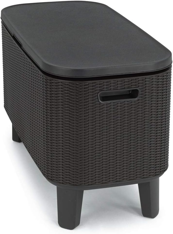 Keter Bevy BAR Cocktail Table, Polypropylene, Anthracite Grey