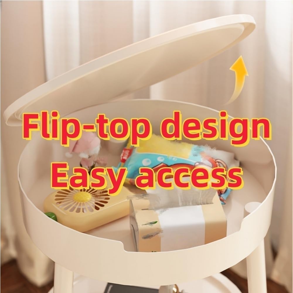 2 Tier Portable End Table, Decorative Side Table, PP Plastic Coffee Table, Mo...