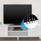 YECAYE 4x15.7in Cable Management, Large Capacity Cable Organizer, Cord Hider, for Desk Cable Management, Wire Management, Cord Organizer, White