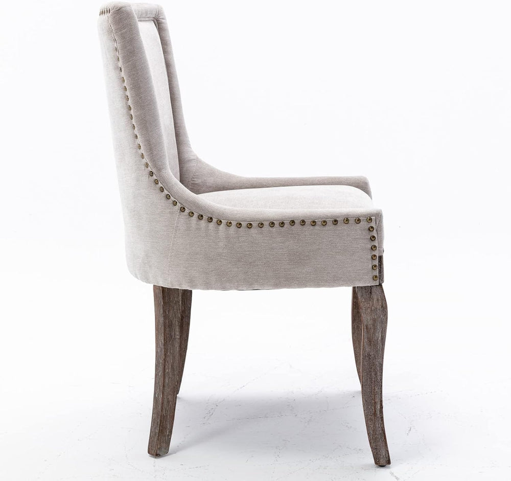 Ball & Cast Mid-Century Upholstered Dining Chairs Set of 2, Thickened Fab...