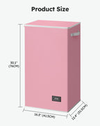 SOLEDI Laundry Hamper with Lid 100L Large & Tall Collapsible Laundry Basket, Clothes Hamper with Bag Removable Easy to Carry, Dirty Hampers for Bedroom, Bathroom, Dorm, College, Pink