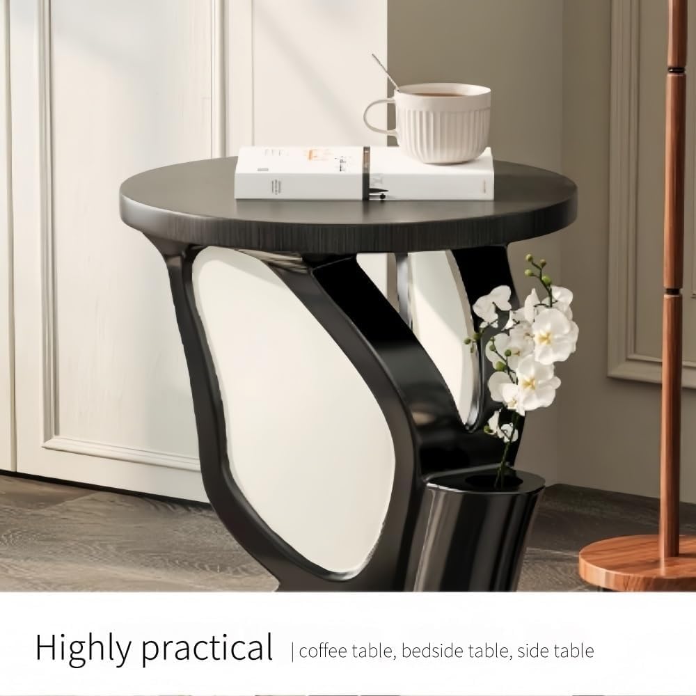 Butterflies Accent Side Table Vintage Round Tray Top End Table Artistic Sculp...