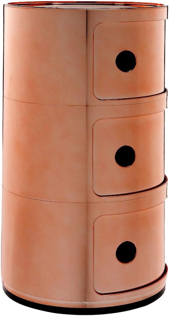 Kartell 5967/RR Componibili Drawers by Anna Castelli Ferrieri, Pack of 1, Met...