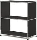 32-Inch 2-Tier Metal Bookcase, Open Shelf Storage Organizer for Living Room, Bedroom, Side Table or Nightstand Use, Modern DIY Assembly, Black