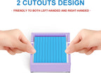 WINFFOR Acrylic Notepad Holder Dispenser - 3x3 in Sticky Note Memo Holder for Desk Organizer (W/O Pads) Office Desk Accessories School Supplies, Purple