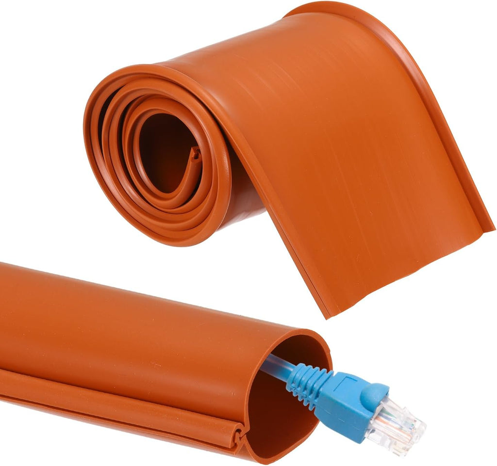 MECCANIXITY 3.3ft Cable Management Sleeve, 1 3/4 Inch, ID Flexible Cord Wires Hider Cover Insulation Snap-fit Protector for Substation, High-Voltage Electrical Networks, Red