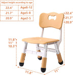 WHY TOYS Adjustable Kid Chairs Indoor 3 Level Adjustable Suitable for Children Age 2-6. Maximum load-bearing 220LBS Suitable for Family Classroom and Nursery Child Seat Set (2-Pack-Beige)