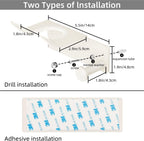 Hair Dryer Holder, Stainless Steel Blow Dryer Holder Self Adhesive, Dyson Hair Dryer Holder Wall Mounted Compatible with Dyson, Hairdryer Holder for Bathroom White PTALSEAW