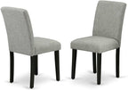 East West Furniture AMAB3-BCH-06 3 Piece Dining Table Set for Small Spaces Contains a Round Kitchen Table with Pedestal and 2 Shitake Linen Fabric Upholstered Chairs, 36x36 Inch, Black & Cherry