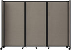 Versare Room Divider 360 Portable Wall Partition | Folding Panels | Large Freestanding Divider | Locking Wheels | Temporary Room Separator