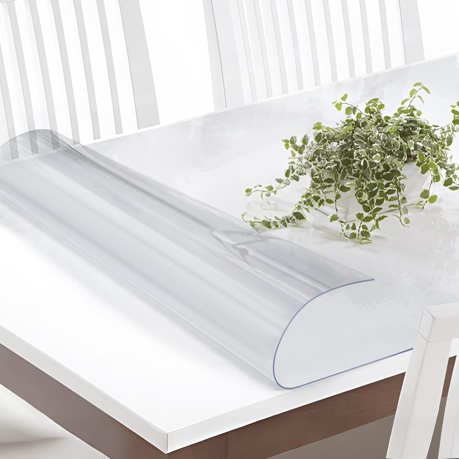Vicwe Clear Table Cover Protector, 36 x 72 Inch Table Cover, Anti-Scratch | 1.5 mm Thick Clear Table Protector, Waterproof, Heat-Resistant, Easy to Clean, for Dining Room Table,Writing Desk