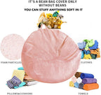 Kisoy Stuffed Animal Storage Bean Bag Cover Pets Dogs/Cats Lazy Beds. Washable Ultra Soft Corduroy Stuffed for Organizing Plush Toys or Textile, Sack Bean Bag