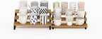 Furinno RAVEL Kitchen Countertop Organizer Set of 2, 3-Tier Nesting Metal Frame Counter Shelves, Kitchen Storage, Expandable, Spice Rack, for Pantry, Coffee Bar, Beech