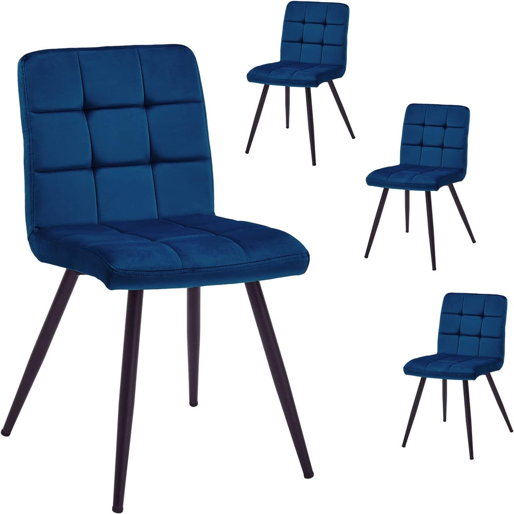 DUHOME Velvet Dining Chairs Set of 4,Mid Century Modern Dining Chairs with Me...